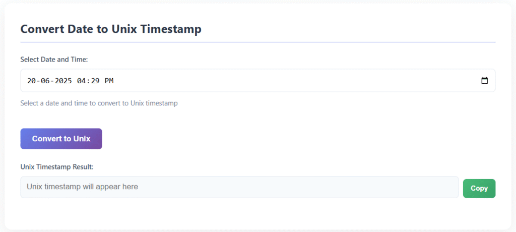 unix timestamp converter