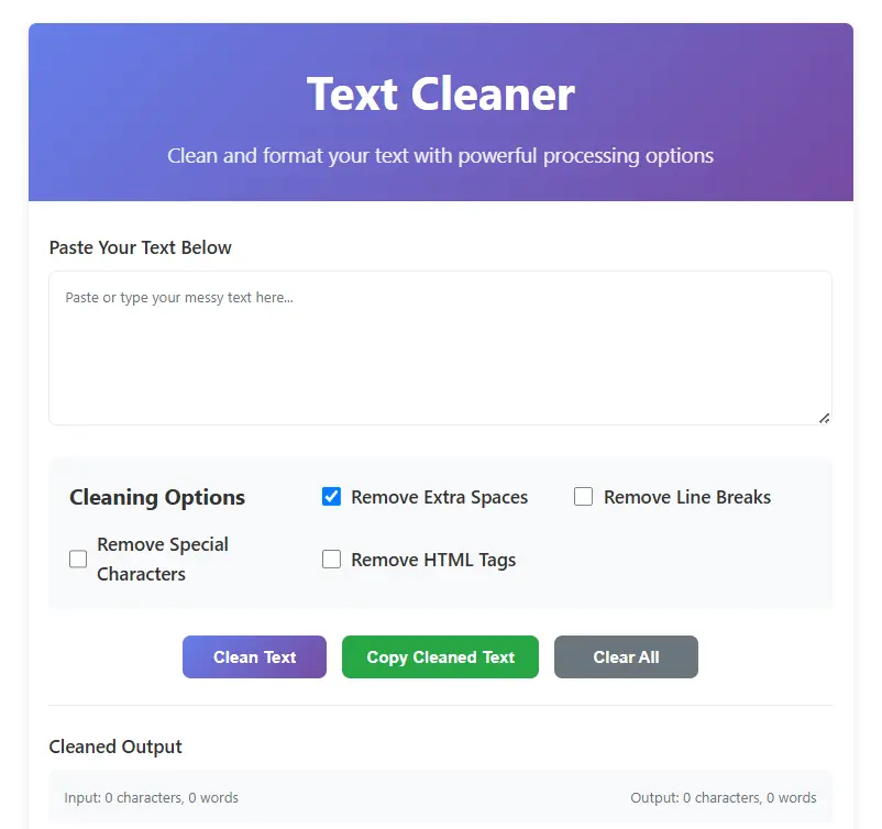 text cleaner online