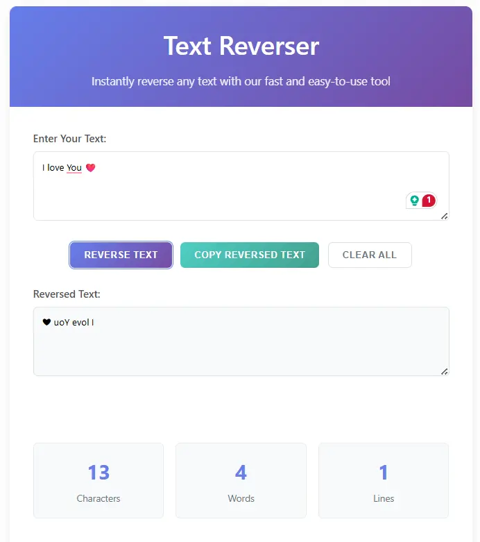 reverse text generator